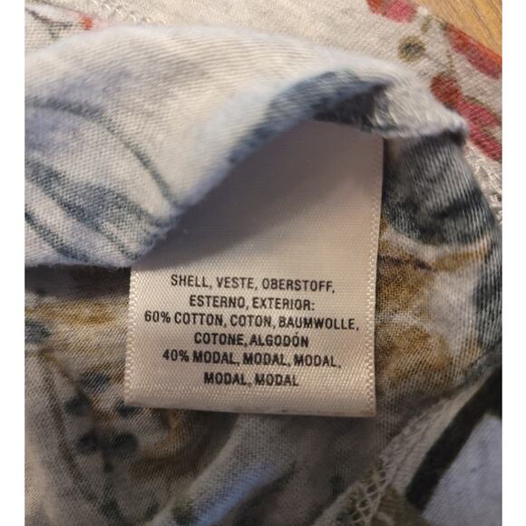 Maeve “Mayotte” Grey Floral V‑Neck Tee – Size XS – EUC - Picture 5 of 6